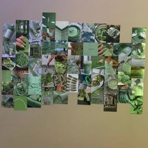 Sage green wall collage 55 items